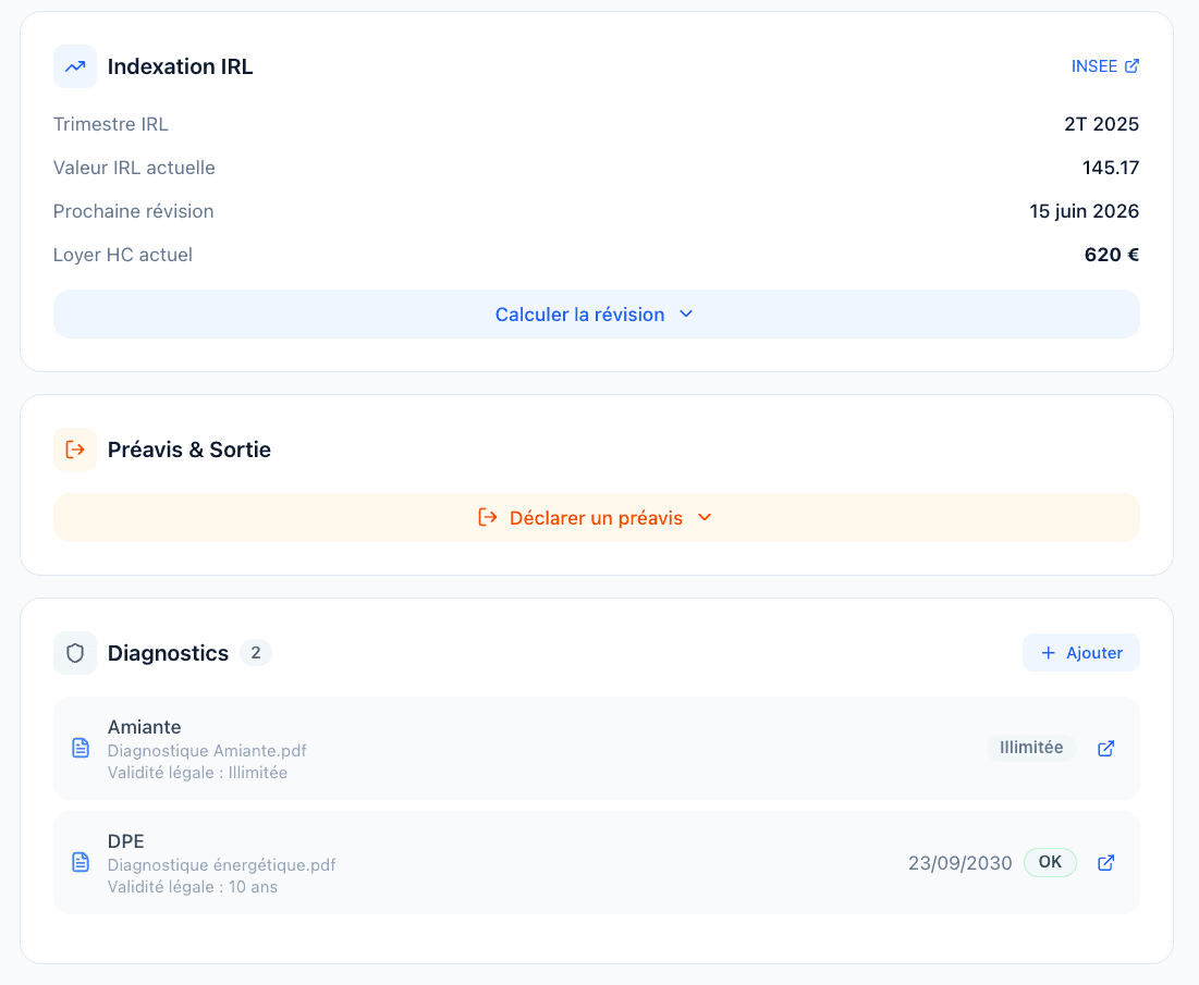 Rappels et actions à effectuer